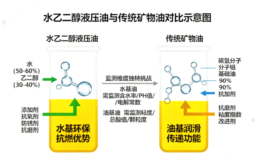 水乙二醇液壓油的 “可監測性” 為何成服務商亮點?難點與監測技術一文講透